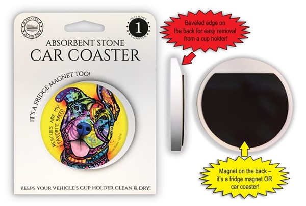 Dean Russo Pet Car Coasters w/ Magnet
