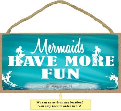 5" x 10" Pirate & Mermaid Signs