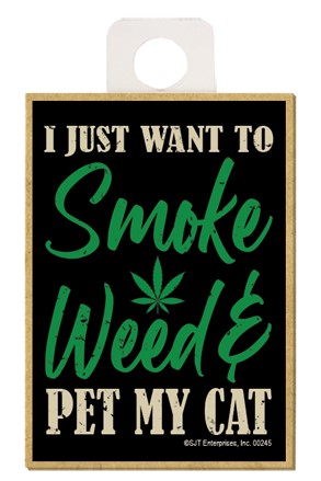 Wood Words of Wisdom Weed Fridge Magnets