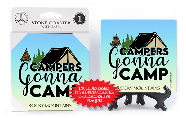 Camping & RV Table Coasters - New pastel look