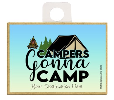 Camp & RV Wood Fridge Magnets - Pastel Style