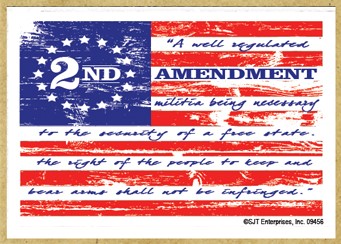 Second Amendment Wood Fridge Magnets