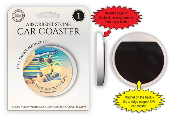 Sea Life's Beauty Car Coasters with Magnet