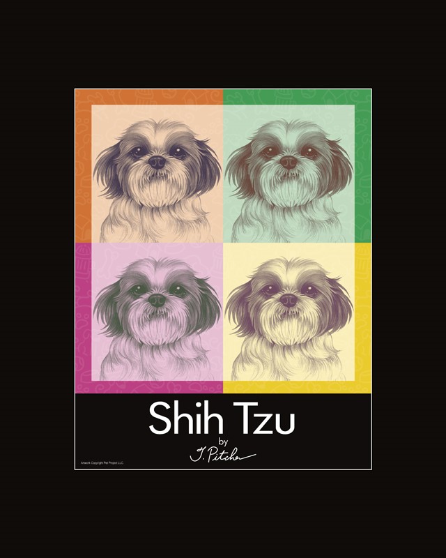 Shih Tzu (puppy cut / short hair cut) 16" x 20" Matted Print. Mat is sealed… 01275