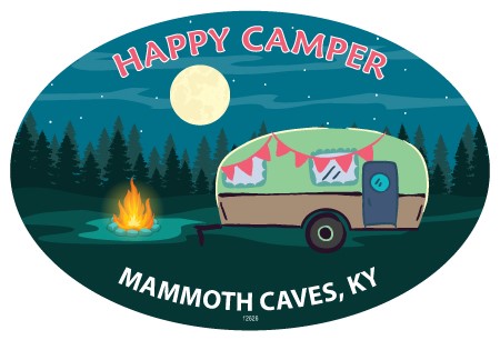 Oval destination car magnets - Happy camper by SJT - You must tell us exact... 12626