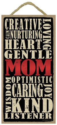 MOM - Word Art - Creative, Loving, Nurturing, Heart, Gentle, Calm, Optimist... 94687