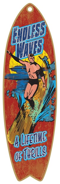 Endless Waves surfboard plaques, signs - measure 5" x 16" size. Can be name… 41308