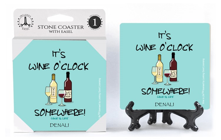 It's wine o'clock somewhere - bottle of white and red wine with wine glasse… 08546