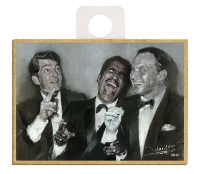 The Rat Pack (Sammy Davis Jr., Frank Sinatra & Dean Martin)  wood fridge ma… 14618