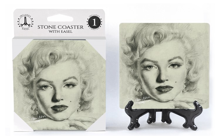 Marilyn Monroe (close up, resting chin on hands) features the artwork of Ha... 74808