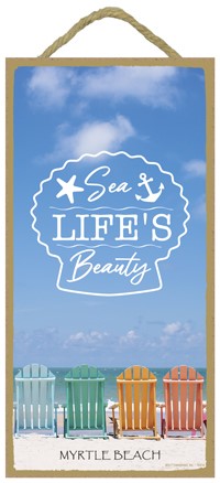 Adirondack Chairs On The Beach "Sea Life's Beauty" 14314