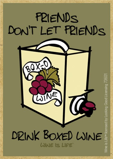 Friends dont let friends drink boxed wine wood fridge magnet 73601
