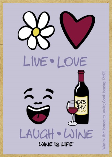 Live Love Laugh Wine wood fridge magnet 73609