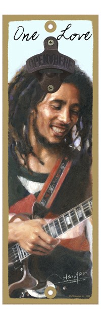 Bob Marley  One Love bottle opener wood plaque / sign 16004