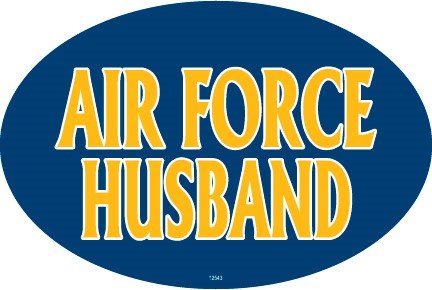 Air Force Husband Oval Car Magnet 12543