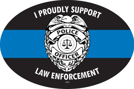 I Proudly Support Law Enforcement - Police Officer Badge 12602