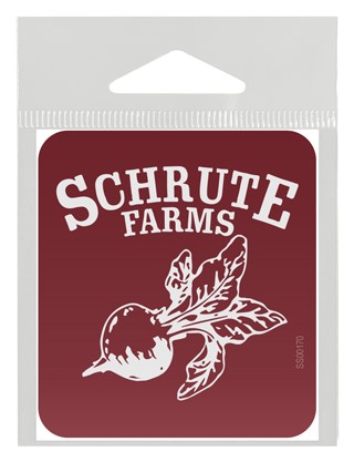 Schrute Farms (beet graphic) small 2.3" x 2.6" vinyl sticker SS00170