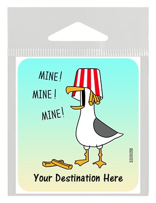 Mine! Mine! Mine! (seagull with french fry box on head) SS00058