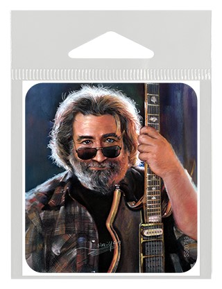 Jerry Garcia (with sunglasses and holding guitar) Small Sticker SS00719