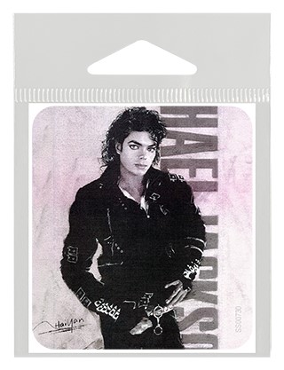 Michael Jackson (with name written behind him) small sticker. SS00730
