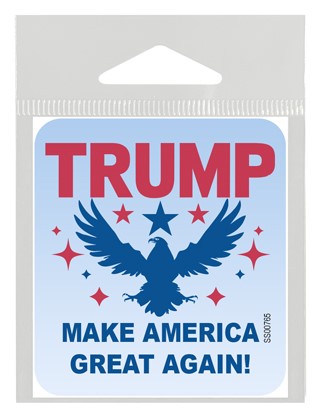 TRUMP - Make America Great Again - Eagle and stars logo small sticker. SS00765