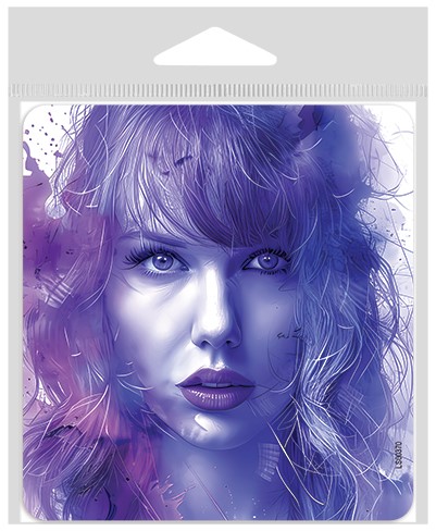 Taylor Swift close-up of face (purple) Large Sticker LS00370